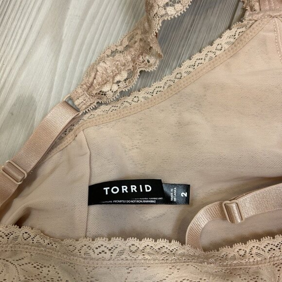 Lot Of 2 Torrid Size 2 2X Bralette Lace No Wire - Picture 6 of 11
